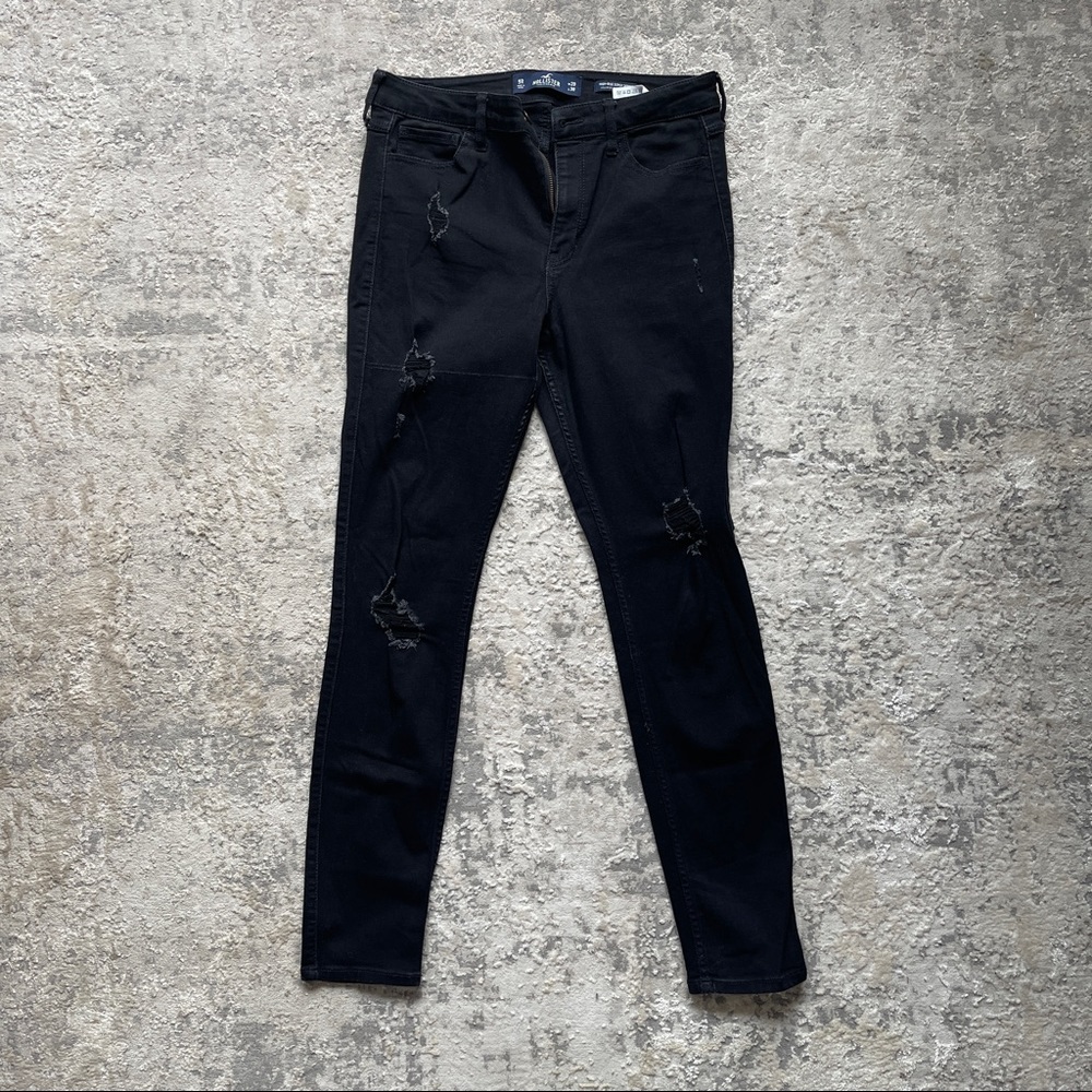 Hollister high-rise super skinny jeans color black size 9R